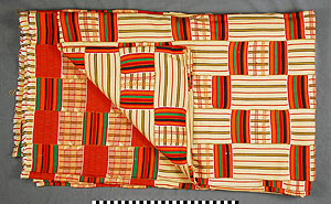 Thumbnail of Kente Cloth, Proverb: “Playing with the Prey” (2011.05.0926)