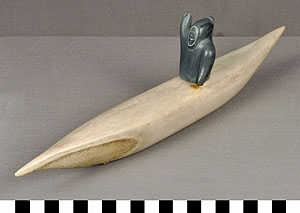 Thumbnail of Carved Kayak Model: Hunter in Kayak (1968.01.0001A)