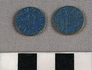 Thumbnail of Rations Token: Office of Price Administration, Blue Point (1971.29.0021)
