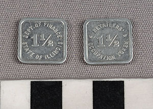 Thumbnail of Illinois Department of Finance Retailers’ Occupation Token: 1 1/2 Mills (1971.29.0029)