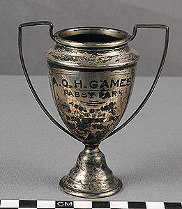 Thumbnail of Trophy: 2nd Prize in Shot Put, A.O.H. Games (1977.01.0017)