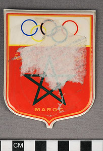 Thumbnail of Commemorative Shield Badge for Olympics: Morocco (1977.01.0029B)