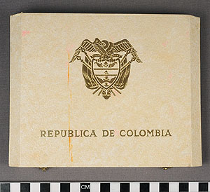Thumbnail of Case for Set of Republic of Columbia Coins Commemorating the VI Pan-American Games (1977.01.0033F)