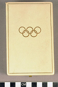 Thumbnail of Case for Olympic Medal of Distinction, 1st Class from the XI Summer Olympics in Berlin (1977.01.0054B)