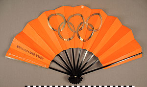 Thumbnail of Commemorative Olympic Folding Fan (1977.01.0237)