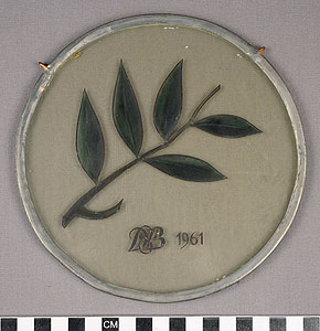 Thumbnail of Decorative Painted Glass Plaque (1977.01.0284)