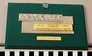 Thumbnail of Commemorative Olympic Plaque: Yugoslav Olympic Committee  (1977.01.0285)