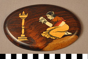 Thumbnail of Oval Marquetry Plaque (1977.01.0356)