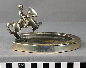 Thumbnail of Commemorative Paperweight: Equestrian (1977.01.0368)