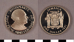 Thumbnail of Commemorative Coin: Alexander Bustamante, 1 Dollar (1977.01.0426C)