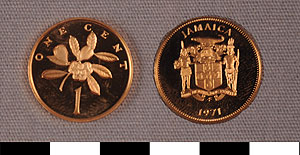 Thumbnail of Commemorative Coin: Jamaica, 1 Cent (1977.01.0426D)