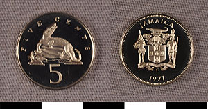 Thumbnail of Commemorative Coin: Jamaica, 5 Cents (1977.01.0426E)