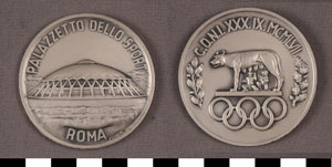Thumbnail of Commemorative Medal: "Palazzetto dello Sport Roma" (1977.01.0482A)