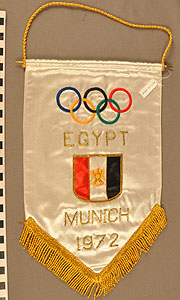 Thumbnail of Pennant from the XX Summer Olympics in Munich: Egypt (1977.01.0820)