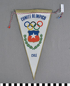 Thumbnail of Commemorative Pennant: Chile Olympic Committee (1977.01.0824)