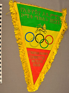 Thumbnail of Commemorative Pennant for the XIX Summer Olympics in Mexico City: Ethiopian Olympic Committee (1977.01.0844)