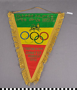 Thumbnail of Commemorative Pennant for the XX Summer Olympics in Munich: Ethiopian Olympic Committee (1977.01.0845A)