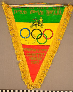 Thumbnail of Commemorative Pennant for the XX Summer Olympics in Munich: Ethiopian Olympic Committee (1977.01.0845B)