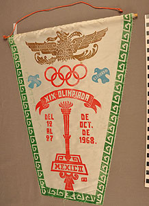 Thumbnail of Commemorative Pennant for the XIX Summer Olympics in Mexico City (1977.01.0863B)