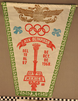 Thumbnail of Commemorative Pennant for the XIX Summer Olympics in Mexico City (1977.01.0863C)