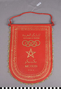 Thumbnail of Pennant for the XIX Summer Olympics in Mexico City: Morocco (1977.01.0867)