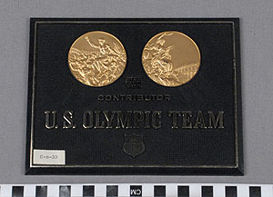 Thumbnail of Commemorative Plaque: Contributor, U. S. Olympic Team (1977.01.1696)
