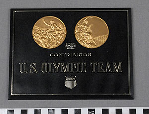 Thumbnail of Commemorative Plaque: Contributor, U. S. Olympic Team (1977.01.1697)