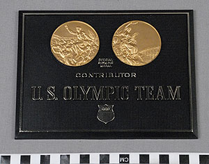 Thumbnail of Commemorative Plaque: Contributor, U. S. Olympic Team (1977.01.1698)