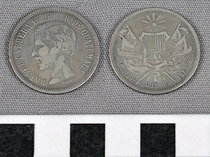 Thumbnail of Coin: Republic of Guatemala, 2 Reales (2008.22.0273)