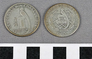 Thumbnail of Coin: Republic of Guatemala, 1/4 Quetzal (2008.22.0276)