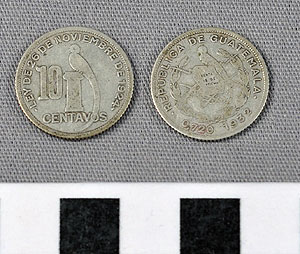 Thumbnail of Coin: Republic of Guatemala, 10 Centavos, 1932 (2008.22.0284)