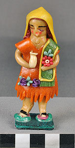 Thumbnail of Nativity Set: Female Figure with Orange Dress (2009.05.0267I)