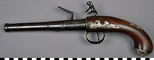 Thumbnail of Queen Anne Flintlock Pistol (2011.02.0003B)