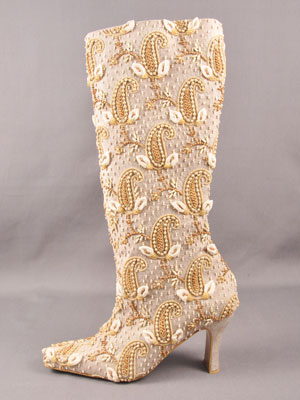 Thumbnail of Pashmina Shawl Boot, Left (2011.09.0001A)