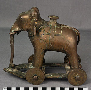 Thumbnail of Toy or Oil Lamp: Wheeled Elephant (2012.07.0050A)