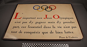 Thumbnail of Certificate: Olympic Motto of Pierre de Coubertin (1977.01.0106A)