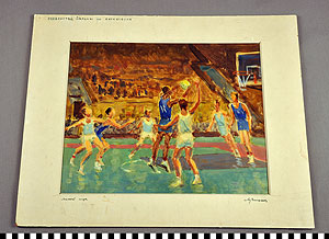 Thumbnail of Oil Sketch: Basketball Players (1977.01.0153)