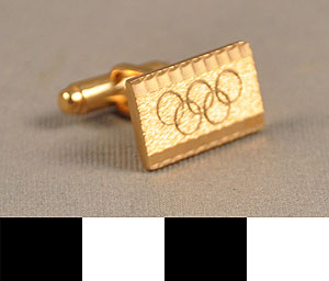 Thumbnail of Commemorative Olympic Emblem Cuff Link (1977.01.0194B)
