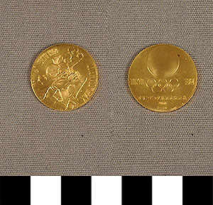 Thumbnail of Commemorative Bronze Medal for XVIII Summer Olympics in Tokyo (1977.01.0423C)