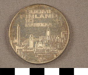 Thumbnail of Commemorative Coin: European Athletics Championship, 10 Markan (1977.01.0441A)