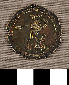 Thumbnail of Medal:  Central Association A.A.U. Championship, Shot Put (1977.01.1744)