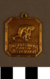 Thumbnail of Medal: First Regiment Athletic Association First Prize, 16 Lb. Shot Put (1977.01.1753)