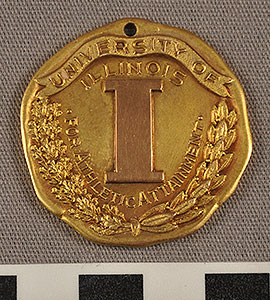 Thumbnail of Medal: University of Illinois Medal for Athletic Attainment (1977.01.1756)