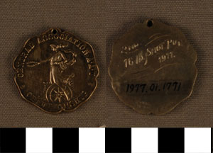Thumbnail of Second Prize Medal, Shot Put: Central Association, Amateur Athletic Union (1977.01.1771)