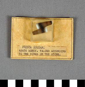 Thumbnail of Card Containing Agate Money (2013.05.0090)
