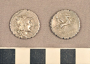 Thumbnail of Coin: Denarius Serratus of Rome (1919.63.0734)