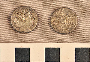 Thumbnail of Coin: Didrachm of Rome, Quadrigatus (1919.63.0844)