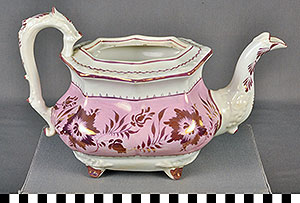 Thumbnail of Tea Service: Liverpool Lustreware Teapot (1934.01.0001A)