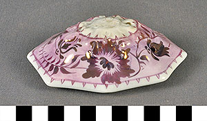 Thumbnail of Tea Service: Liverpool Lustreware Teapot Lid (1934.01.0001B)