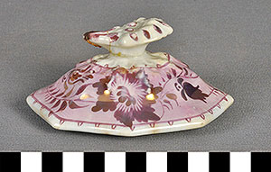 Thumbnail of Tea Service: Liverpool Lustreware Sugarbowl Lid (1934.01.0002B)